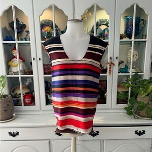 J. Crew Multicolor Satin Top Size 2